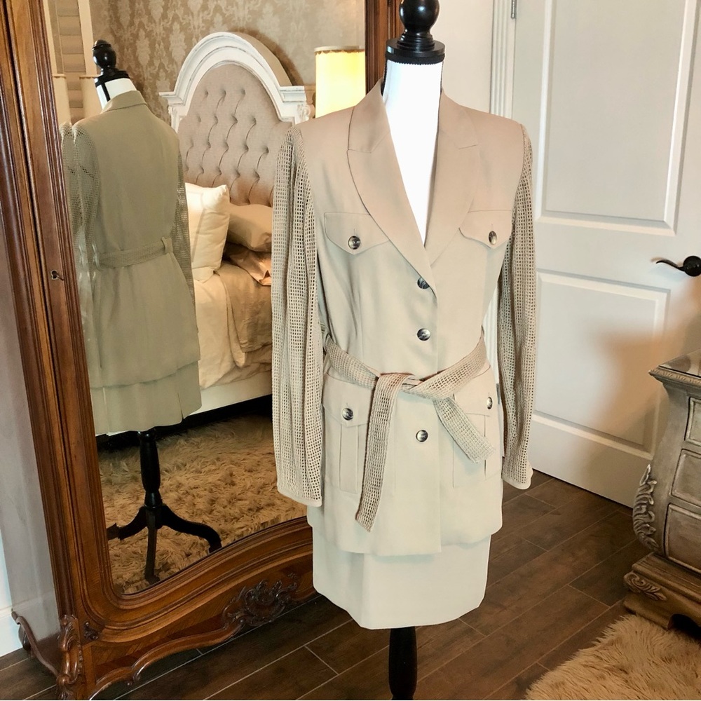 Reflections by Spiegel - Prada style jacket and skirt combination - Size 8
